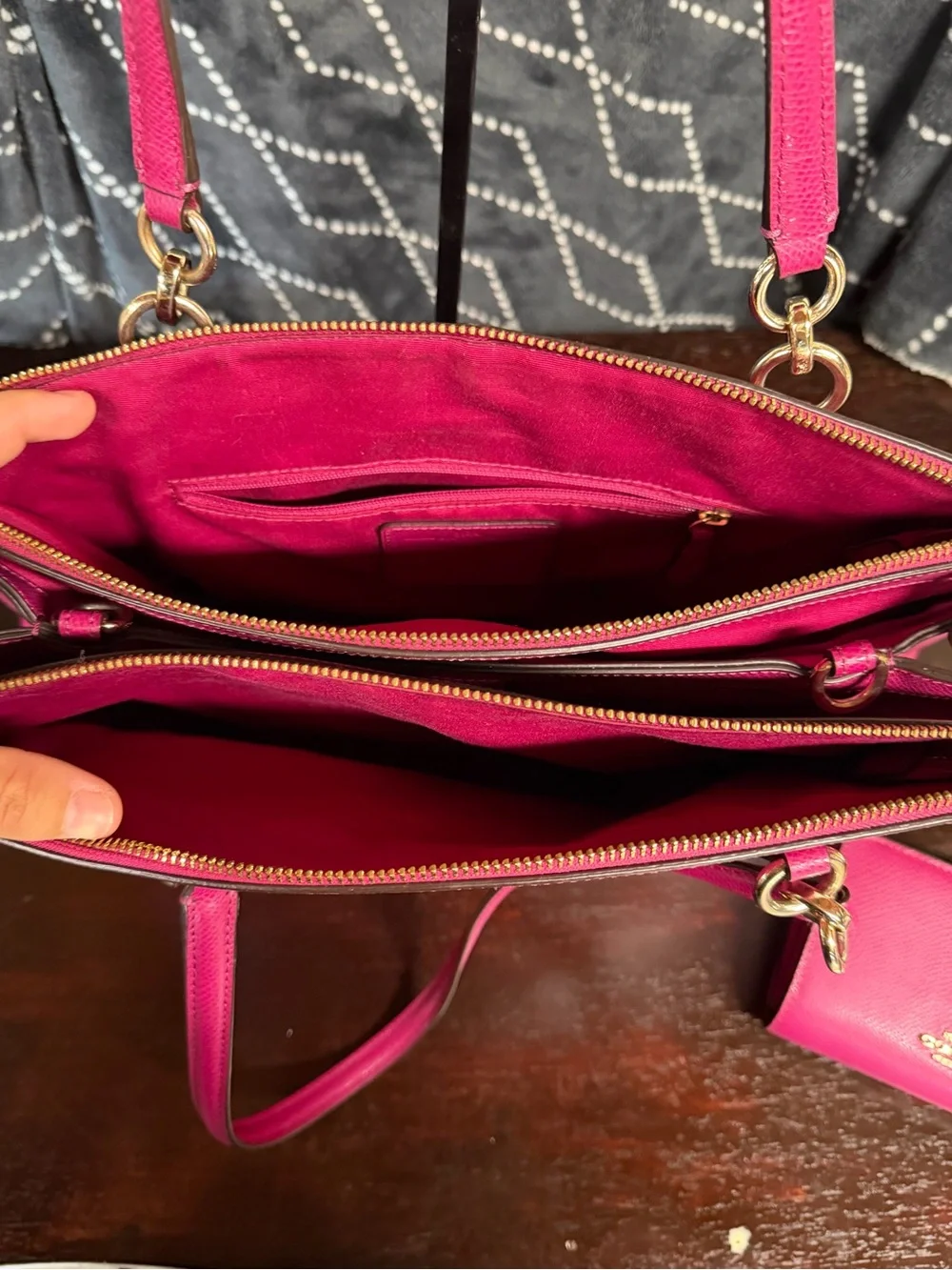 Coach Christie Carryall in Crossgrain Leather Matching Wallet